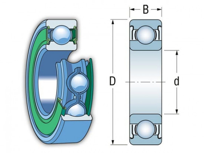 Kuličkové ložisko - 6213 2ZR C3 - oboustraný plech - KINEX