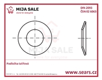 DIN 2093 - P 28,0x14,2x1,50 - ocel - Podložka talířová - 1/4