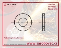 DIN 125 A - P 15 - 100HV ( 4.6 )- žárový zinek - Podložka plochá, forma A
 - 1/3