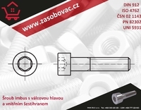 DIN 912 UNC 1/2x4 - 12.9 - Šroub imbus s válcovou hlavou a vnitřním šestihranem - 1/2
