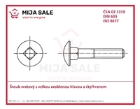 DIN 603 M16x140 - 4.6 -Šroub vratový s velkou zaoblenou hlavou a čtyřhranem- zinek bílý
 - 2/2