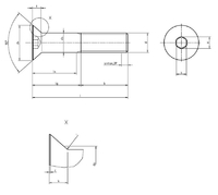 DIN 7991 10.9 - M12x 40 - zinek bílý - Šroub se zápustnou hlavou s vnitřním šestihranem - 2/2