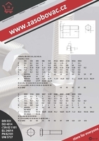 DIN 931 M16x140 - 10.9 - zinek bílý - Šrouby se šestihrannou hlavou  částečný závit - 3/4